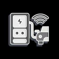 Icon Charging Station. related to Smart City symbol. glossy style. simple design illustration vector