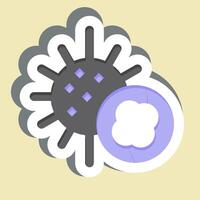 Sticker Sea Urchins. related to Seafood symbol. simple design illustration vector