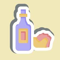 Sticker Seafood Sauce. related to Seafood symbol. simple design illustration vector