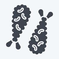 Icon Ebi Fry. related to Seafood symbol. glyph style. simple design illustration vector