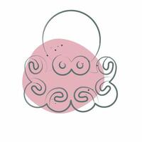 Icon Octopus. related to Seafood symbol. Color Spot Style. simple design illustration vector