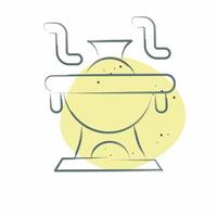 Icon Hot Pot. related to Seafood symbol. Color Spot Style. simple design illustration vector