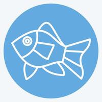 Icon Atlantic Fish. related to Seafood symbol. blue eyes style. simple design illustration vector