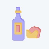 Icon Seafood Sauce. related to Seafood symbol. flat style. simple design illustration vector