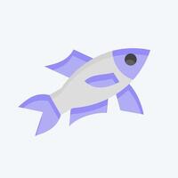 Icon Sardine. related to Seafood symbol. flat style. simple design illustration vector