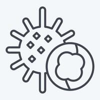 Icon Sea Urchins. related to Seafood symbol. line style. simple design illustration vector