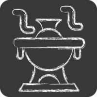 Icon Hot Pot. related to Seafood symbol. chalk Style. simple design illustration vector