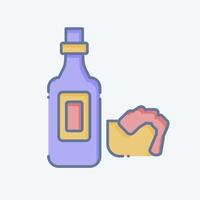 Icon Seafood Sauce. related to Seafood symbol. doodle style. simple design illustration vector