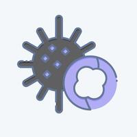 Icon Sea Urchins. related to Seafood symbol. doodle style. simple design illustration vector