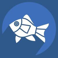 Icon Atlantic Fish. related to Seafood symbol. long shadow style. simple design illustration vector