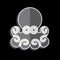 Icon Octopus. related to Seafood symbol. glossy style. simple design illustration vector