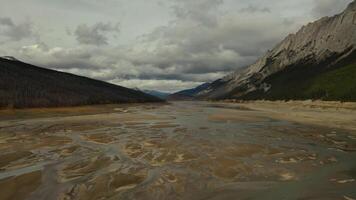 Aerial view of Medicine Lake in the dry season. video