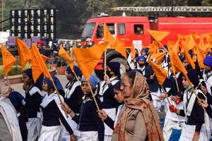 Delhi, India - December 26 2023 - Veer Bal Diwas commemorates the martyrdom of the four sons of tenth and last Sikh Guru Gobind Singh, In Jan 2021 PM Modi announced Dec 26 observed as Veer Bal Diwas photo