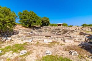 Odeon of the Troy ancient city in Roman Era. Visit Turkiye concept photo