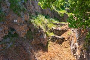 Layers of Troy Ancient city in Canakkale Turkey photo