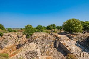 Ancient city ruins of Troy background photo. Visit Turkey concept photo