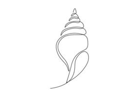 One continuous line drawing of open oyster shell seashell symbol and banner of beauty spa pro illustration vector