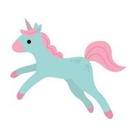 A cute unicorn. A mythological and magical creature vector