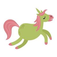 A cute unicorn. A mythological and magical creature vector