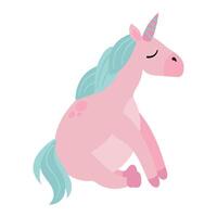 un linda unicornio. un mitológico y mágico criatura vector