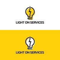 Electric light bulb logo design concept. vector