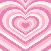 Y2k background. Abstract background with repeating hearts. Design template. Hypnotic pattern. Nostalgia for the year 2000 vector