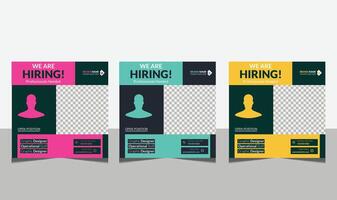 Recruitment advertising template. Recruitment Poster, Job hiring poster, announcement job vacancies vector