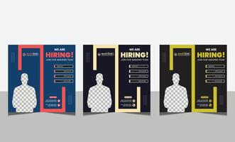 reclutamiento publicidad modelo. reclutamiento póster, trabajo contratación póster, anuncio trabajo vacantes vector