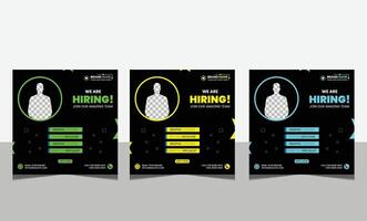 We are hiring job vacancy social media post banner design template vector