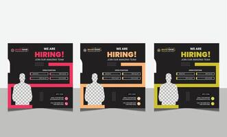 Recruitment advertising template. Recruitment Poster, Job hiring poster, announcement job vacancies vector