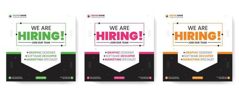 reclutamiento publicidad modelo. reclutamiento póster, trabajo contratación póster, anuncio trabajo vacantes vector