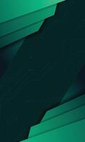 Dark green abstract wallpaper futuristic technology concept vector