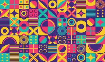 Bauhaus geometric pattern abstract background vector