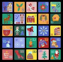 Christmas Advent calendar 2024 vector