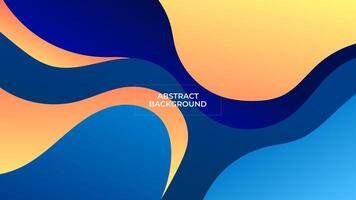 ABSTRACT BLUE ORANGE GRADIENT BACKGROUND SMOOTH LIQUID COLORFUL DESIGN WITH GEOMETRIC SHAPES TEMPLATE GOOD FOR MODERN WEBSITE, WALLPAPER, COVER DESIGN vector