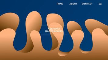 resumen azul antecedentes suave líquido con degradado oro vistoso diseño con geométrico formas modelo bueno para moderno sitio web, fondo de pantalla, cubrir diseño vector