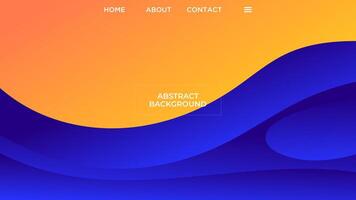 ABSTRACT BLUE ORANGE GRADIENT BACKGROUND SMOOTH LIQUID COLORFUL BLURRED DESIGN WITH GEOMETRIC SHAPES. TEMPLATE GOOD FOR MODERN WEBSITE, WALLPAPER, COVER DESIGN vector