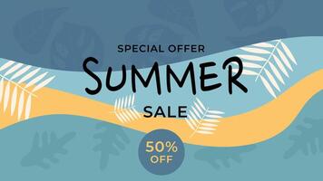 ABSTRACT SUMMER SALE DISCONT BANNER PROMOTION BACKGROUND PASTEL COLOR. GOOD FOR SOCIAL MEDIA POST, COVER , POSTER vector
