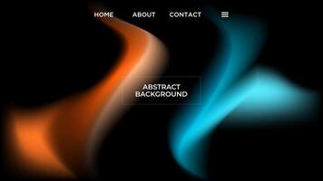 ABSTRACT DARK BACKGROUND ELEGANT GRADIENT MESH SMOOTH ORANGE BLUE COLORFUL DESIGN TEMPLATE GOOD FOR MODERN WEBSITE, WALLPAPER, COVER DESIGN vector