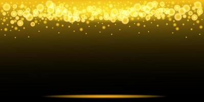 golden background with lights and sparkles vector