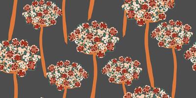 a pattern with flowers on it vector