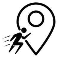 Running Location Icon vector