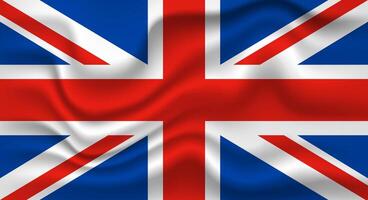United Kingdom Wavy Flag Colorful Banner Illustration vector