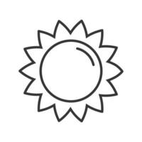Linear Sun Icon Isolated Illustration vector