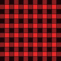 Buffalo Check Geometric Fabric Red Black Color Pattern Background vector