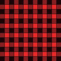 Buffalo Check Geometric Fabric Red Black Color Pattern Background vector