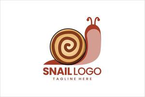 Flat modern simple Cookies bakery biscuit snail logo template icon symbol design illustration vector