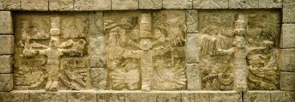 Ancient maya sculpture of Quintana Roo State photo