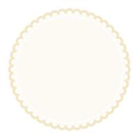Subtle and Sophisticated Circular Blank Light Brown Sticker Label Design Element vector