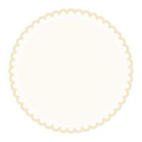 Subtle and Sophisticated Circular Blank Light Brown Sticker Label Design Element vector